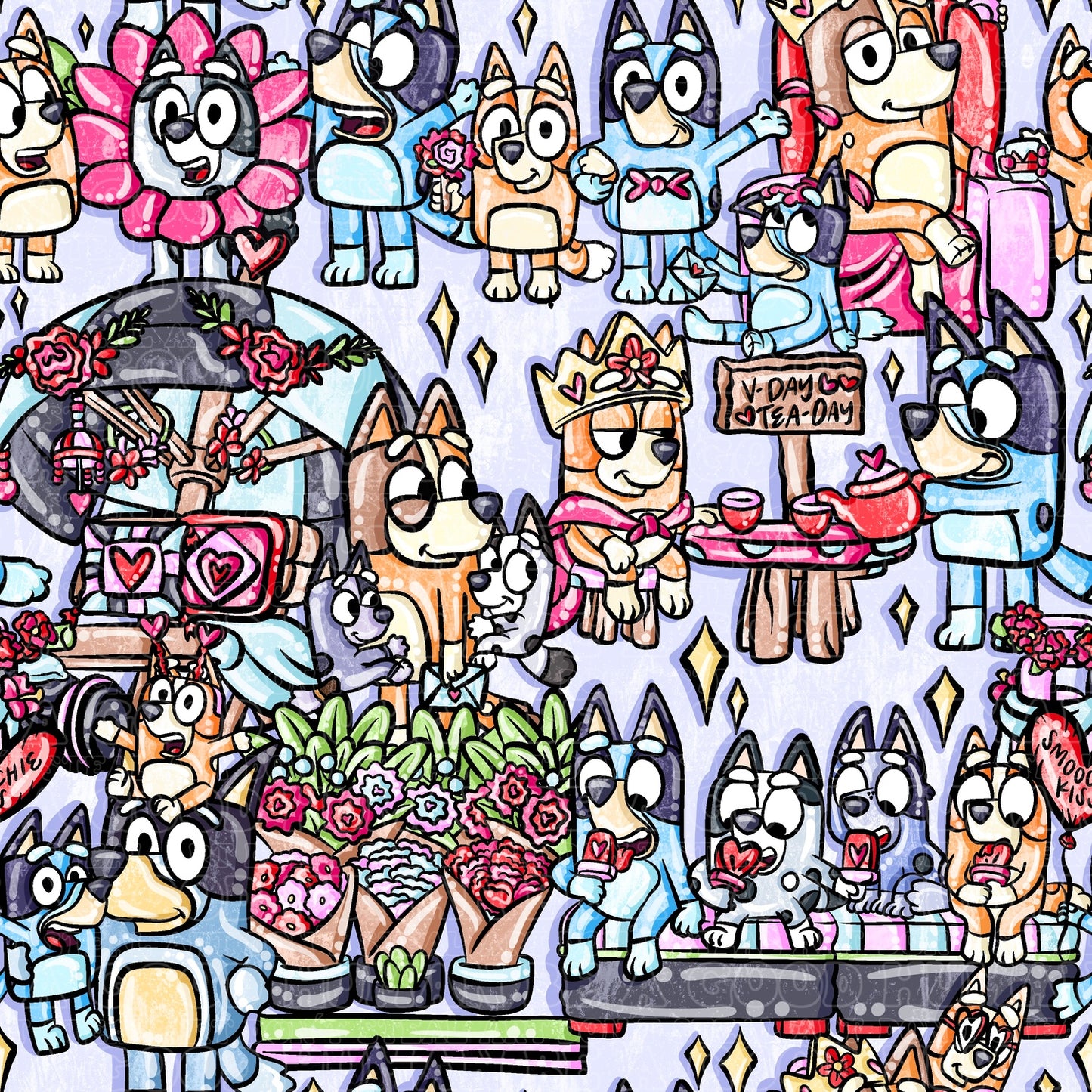 Bright Blue Dog V-day