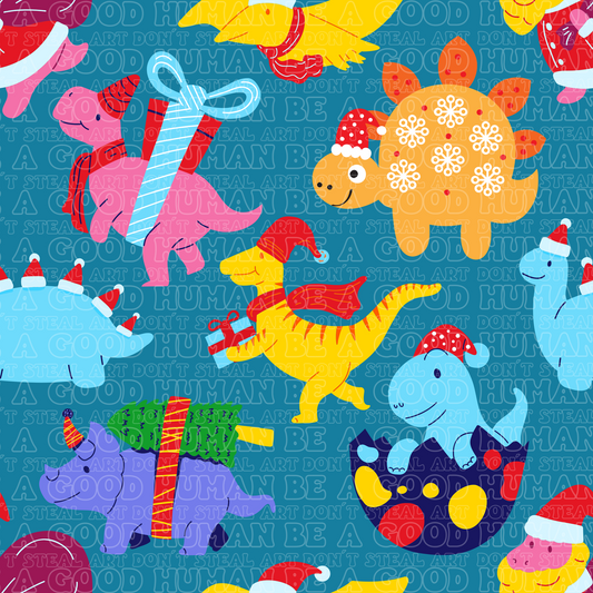 Christmas blue Dino's