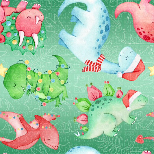 Christmas green Dino's