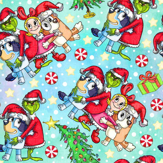 Christmas Blue dog Grinch 8