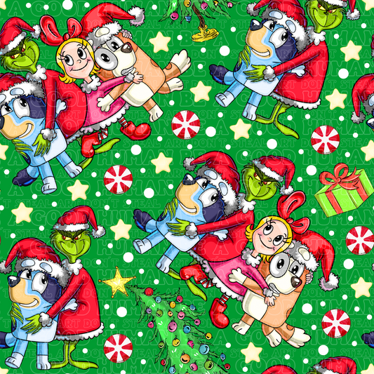 Christmas Blue dog Grinch 7