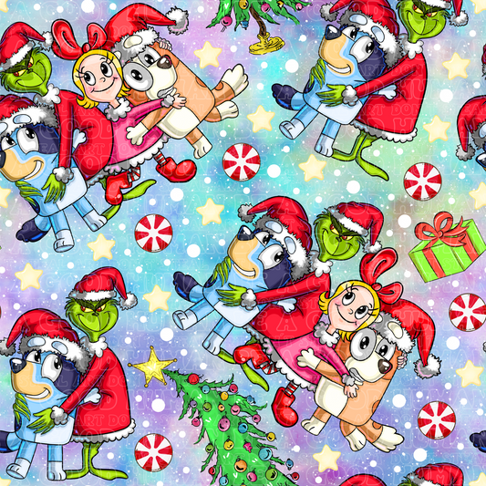 Christmas Blue dog Grinch 6