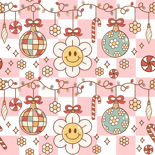 Christmas groovy pink