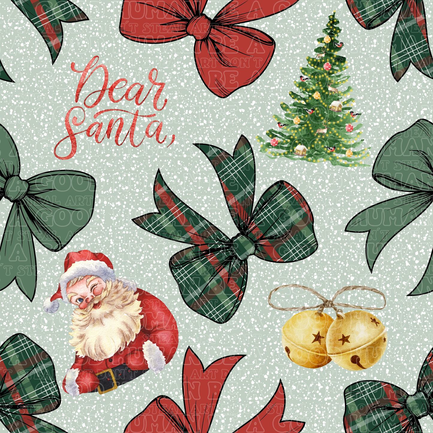 Christmas Santa bows