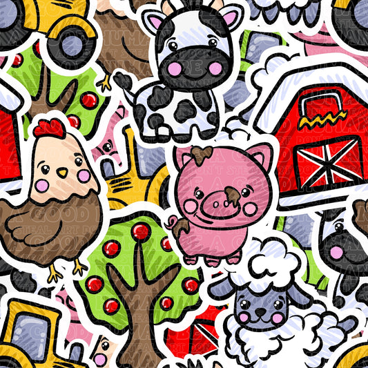 Farm animals stickers