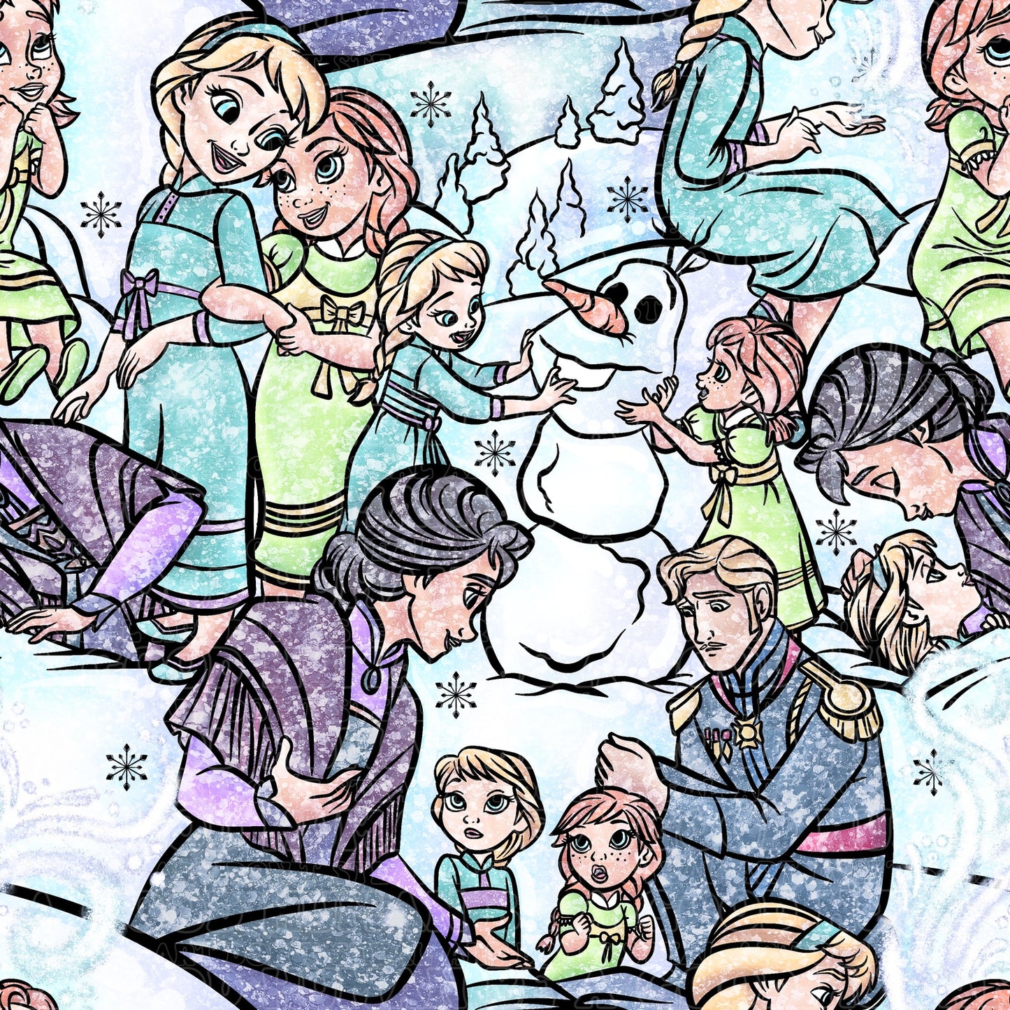 Bright Frozen childhood glitter