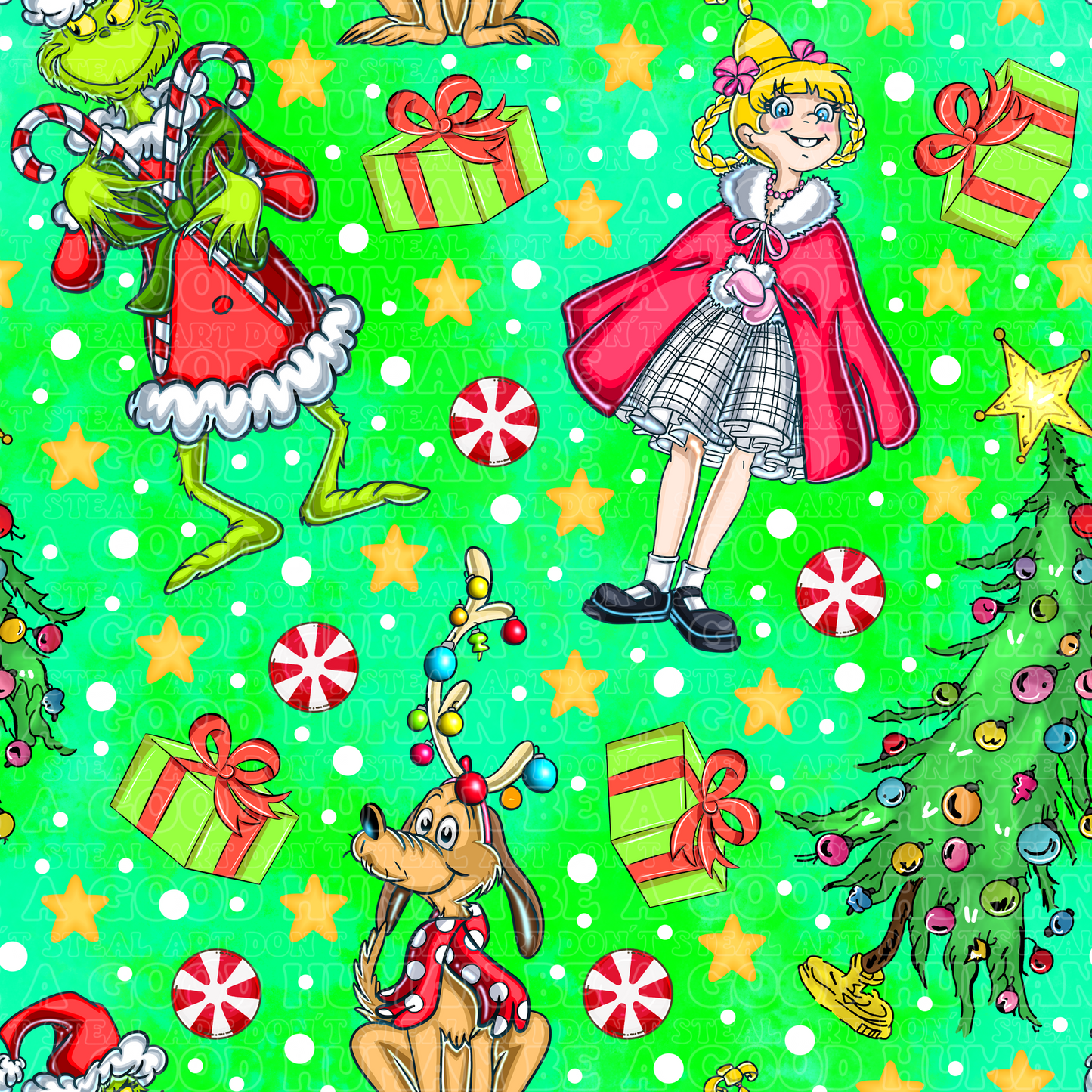 Christmas Grinch bright
