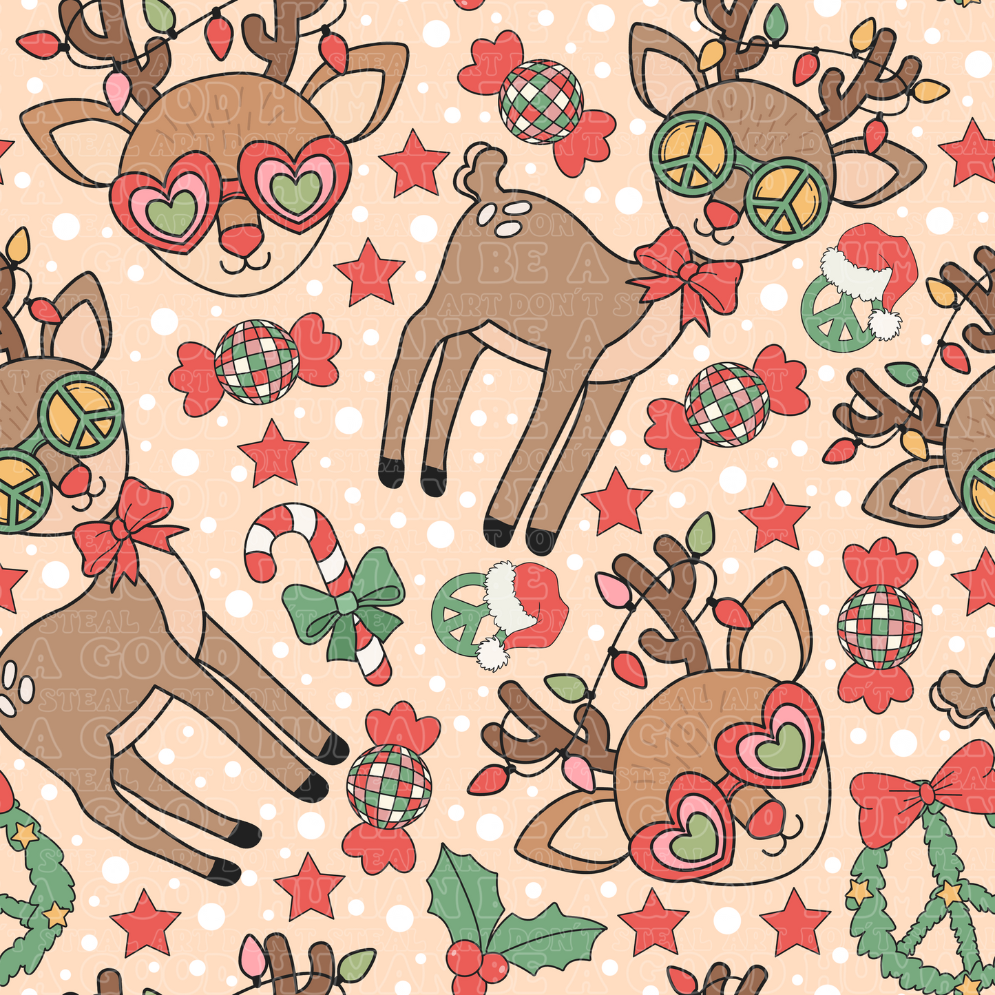 Christmas Groovy Reindeer cream