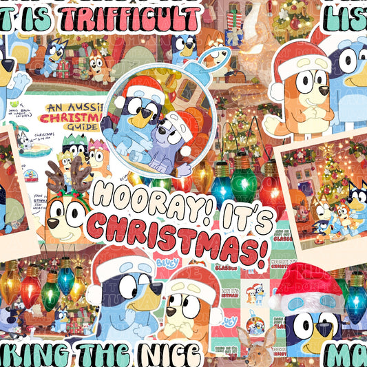 Christmas Blue Dog 18