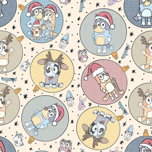Christmas Blue Dog 12