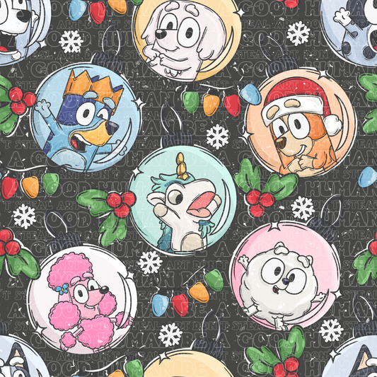 Christmas Blue Dog 11