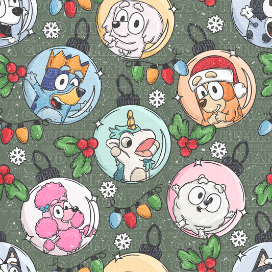 Christmas Blue Dog 10