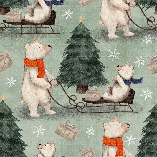 Christmas elf blue Polar Bear