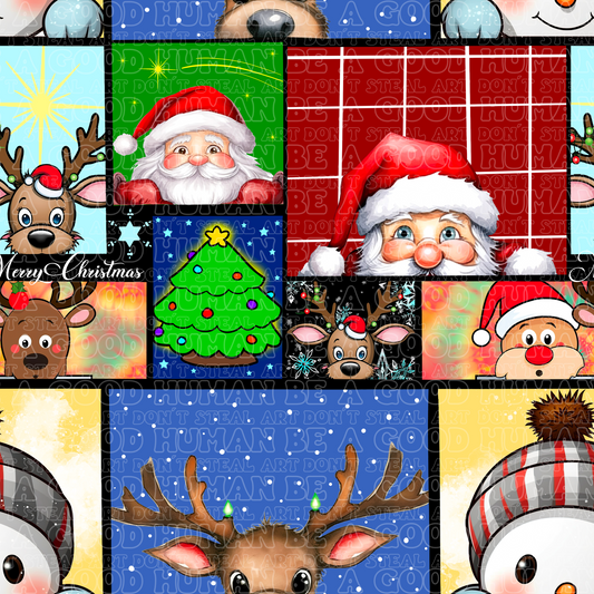 Christmas Santa collage