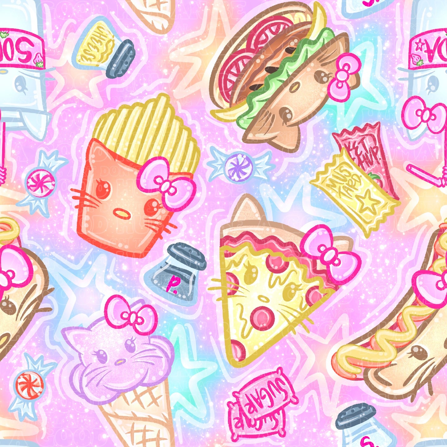Bright Hello Kitty foods