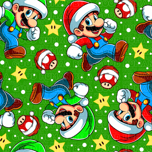 Christmas Super Mario green