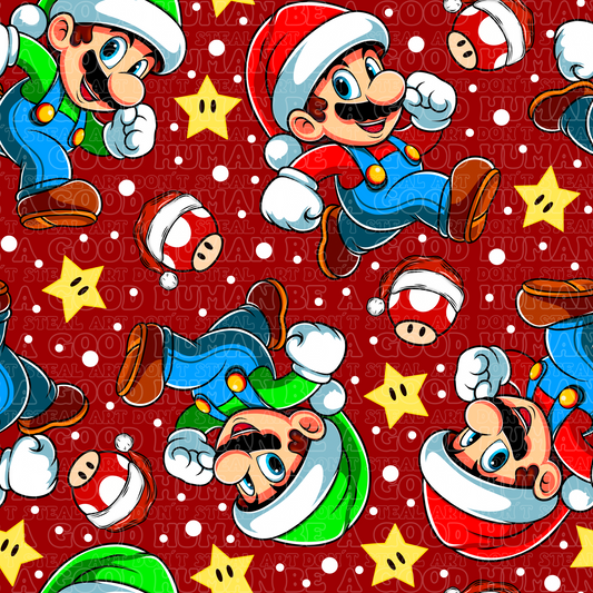 Christmas Super Mario red