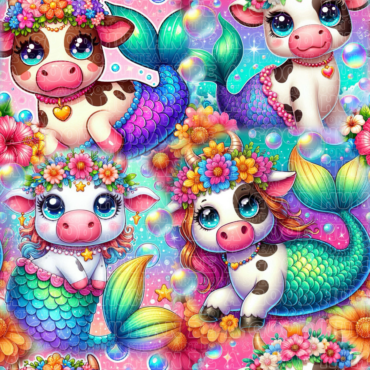 Animals mermaid cows