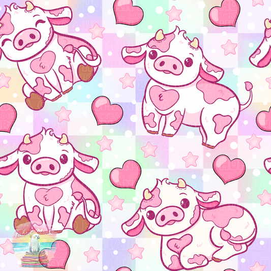 Farm pink cow