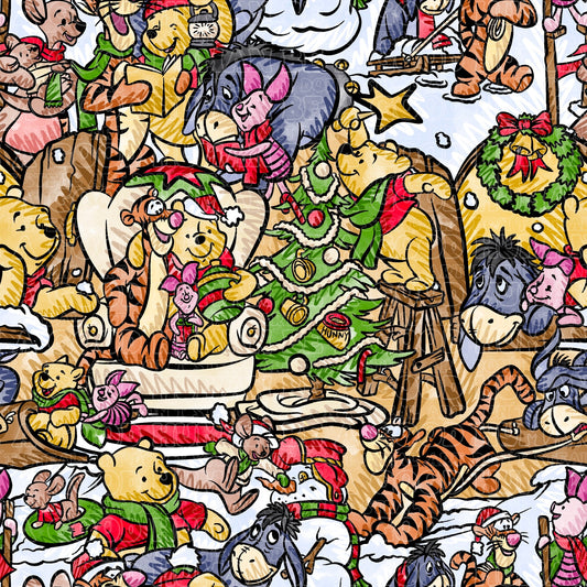 Christmas Pooh bear and friends 1