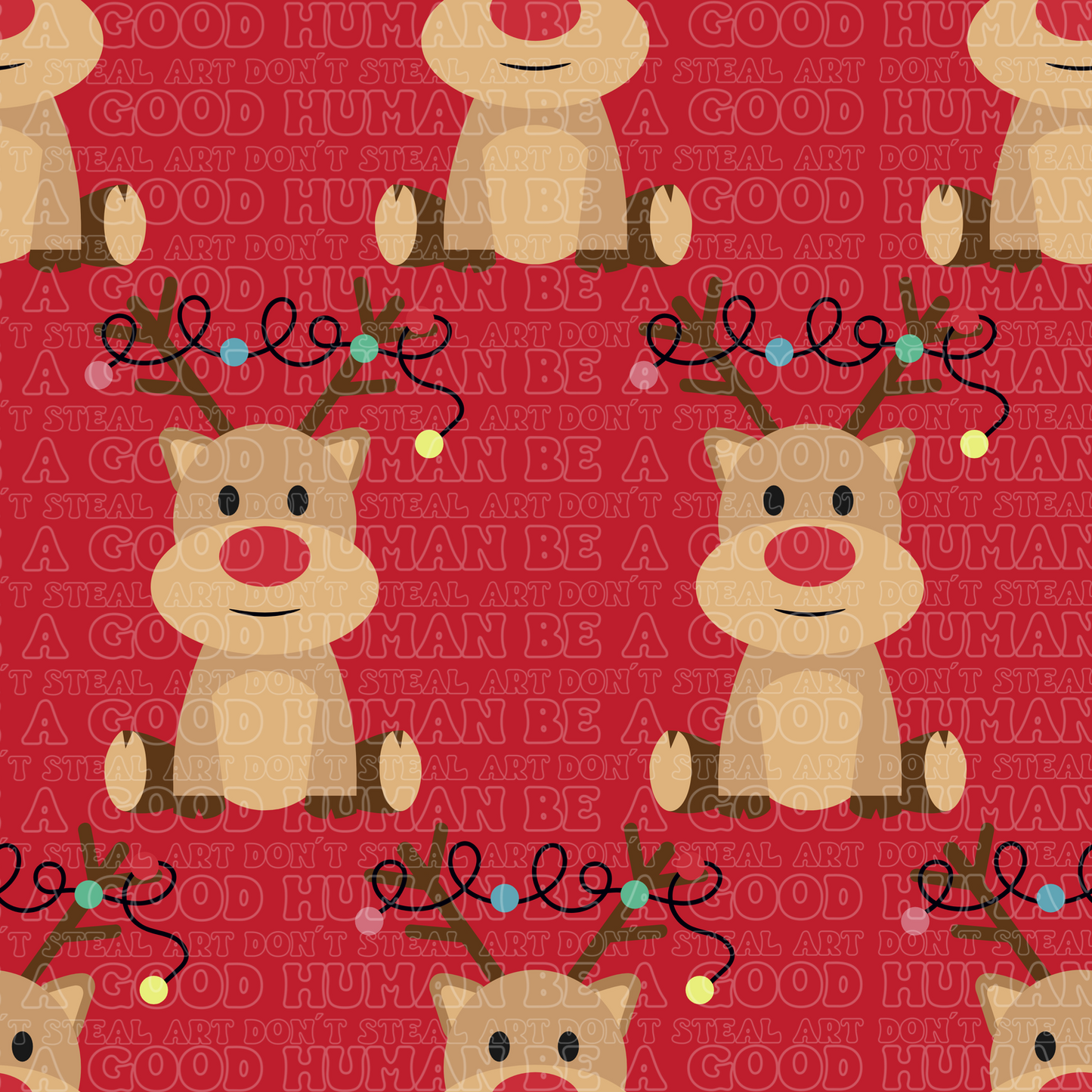 Christmas reindeer red