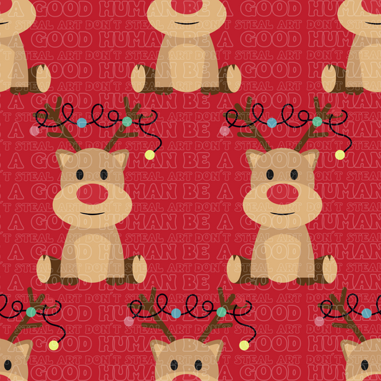 Christmas reindeer red