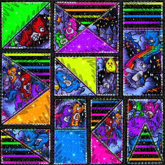 Bright Scare Bears quilt