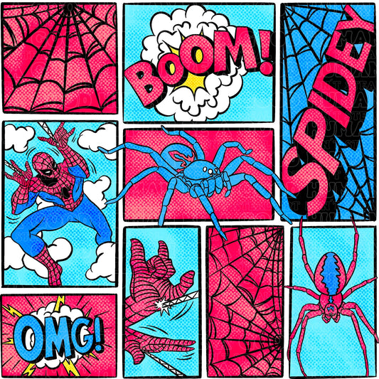 Bright Spider-Man collage
