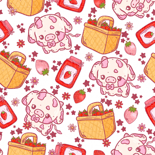 Farm animals strawberry cows 7