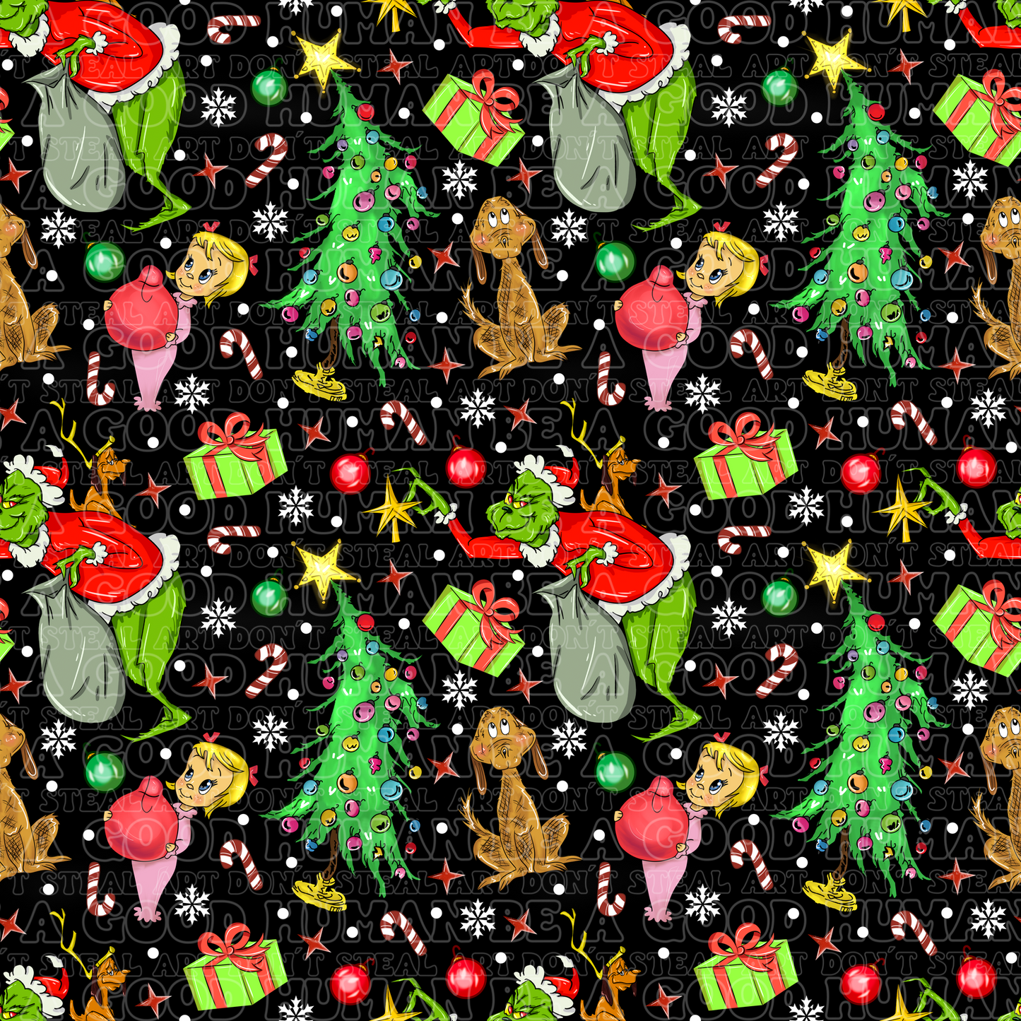 Christmas Grinch 3 black
