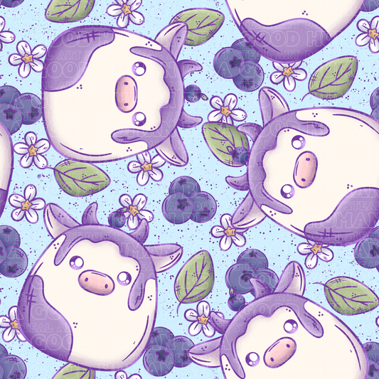 Farm animals blueberry cows