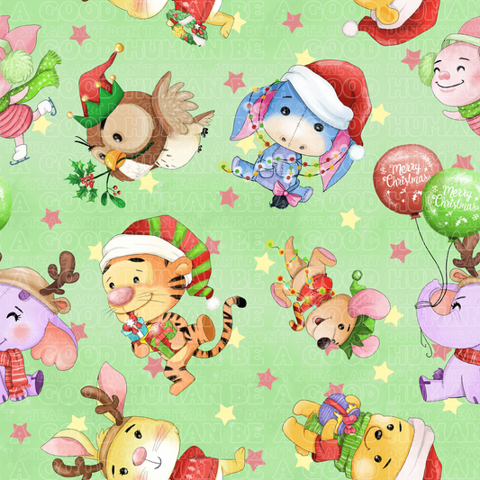 Christmas Pooh and friends