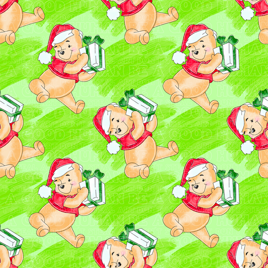 Christmas Pooh green