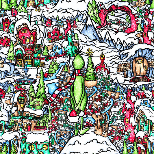 Bright Whoville Grinch snowing
