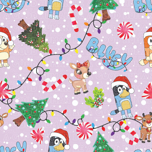 Christmas Blue Dog 33