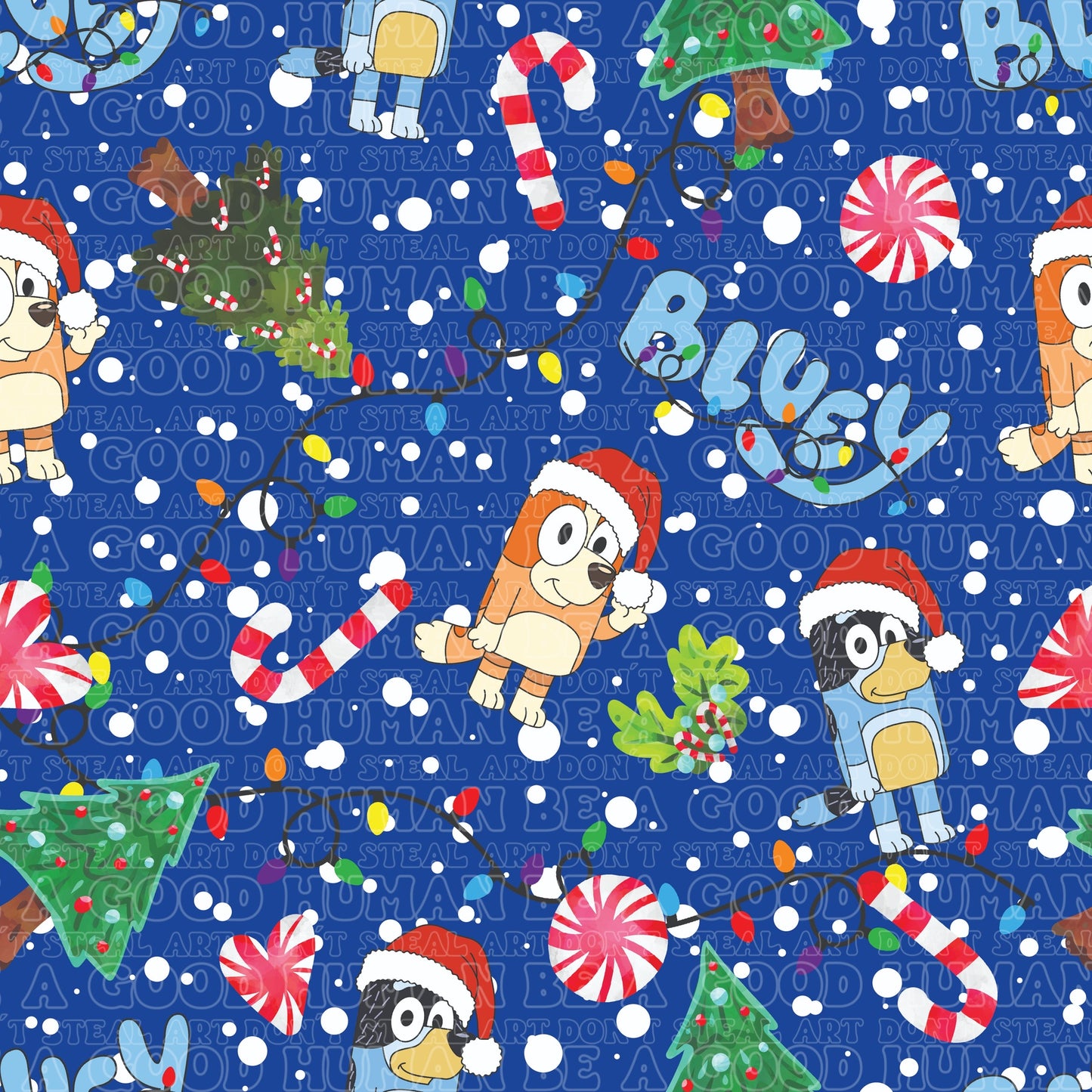 Christmas Blue Dog 31