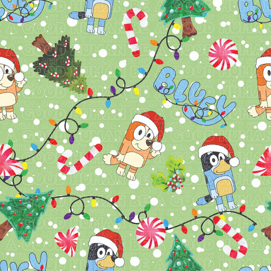 Christmas Blue Dog 30