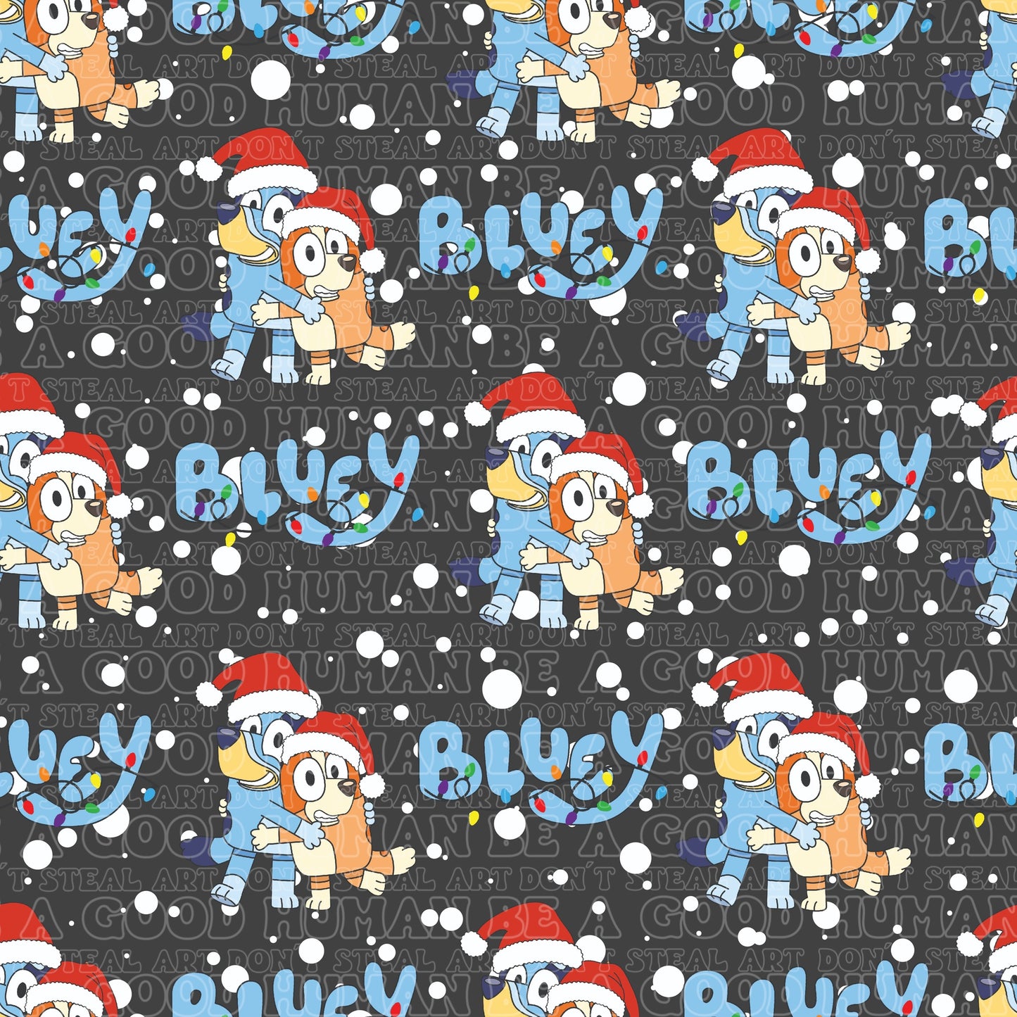 Christmas Blue Dog 29