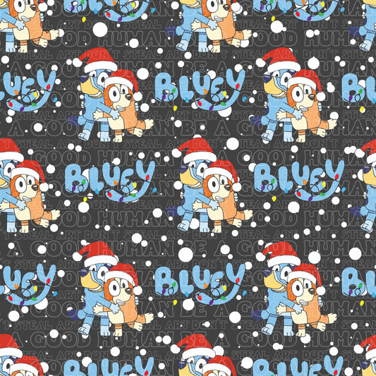Christmas Blue Dog 29