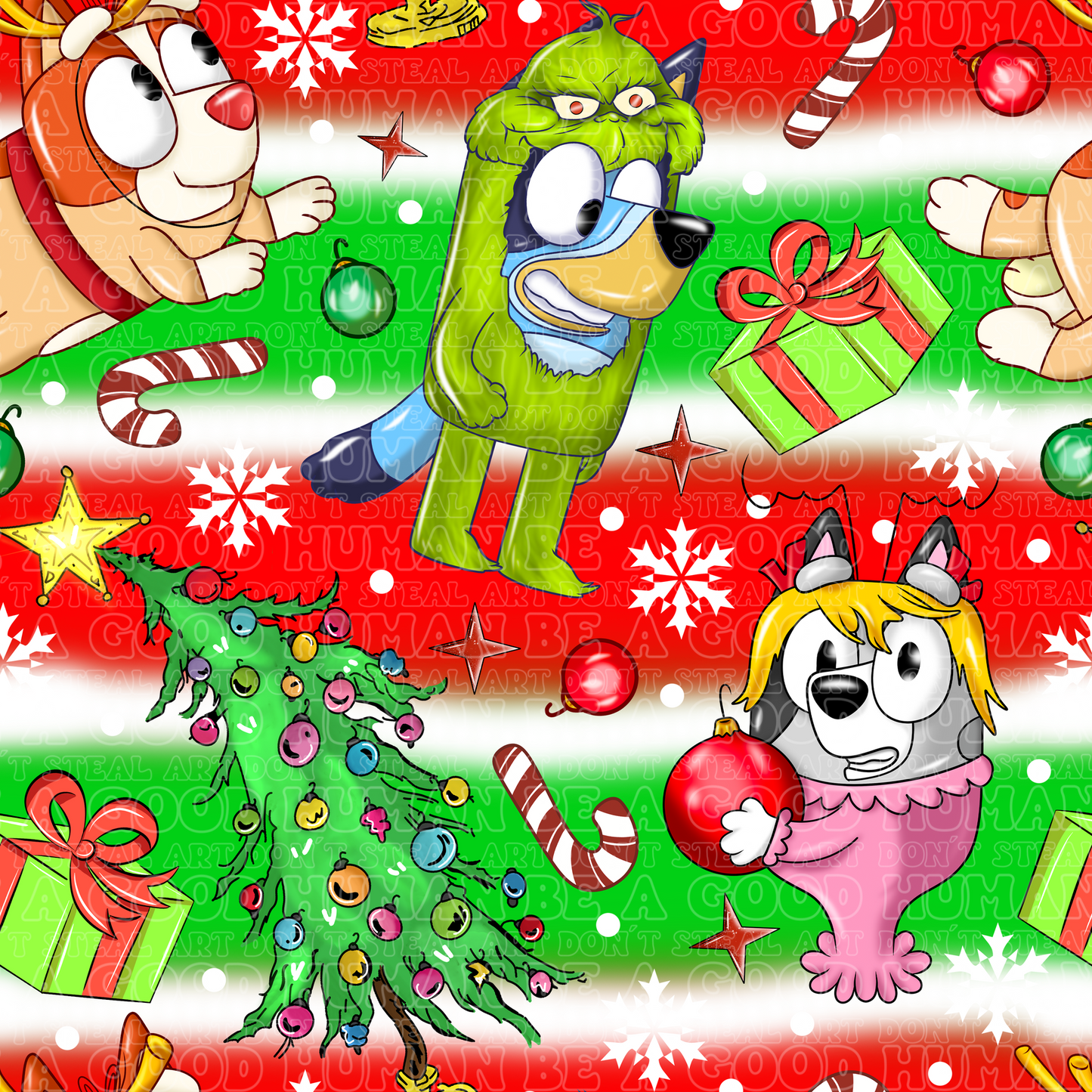 Christmas Grinch 42 Blue Dog