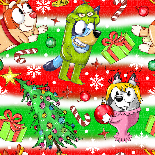 Christmas Grinch 42 Blue Dog