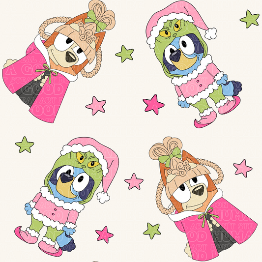 Christmas Grinch 37 Blue dog