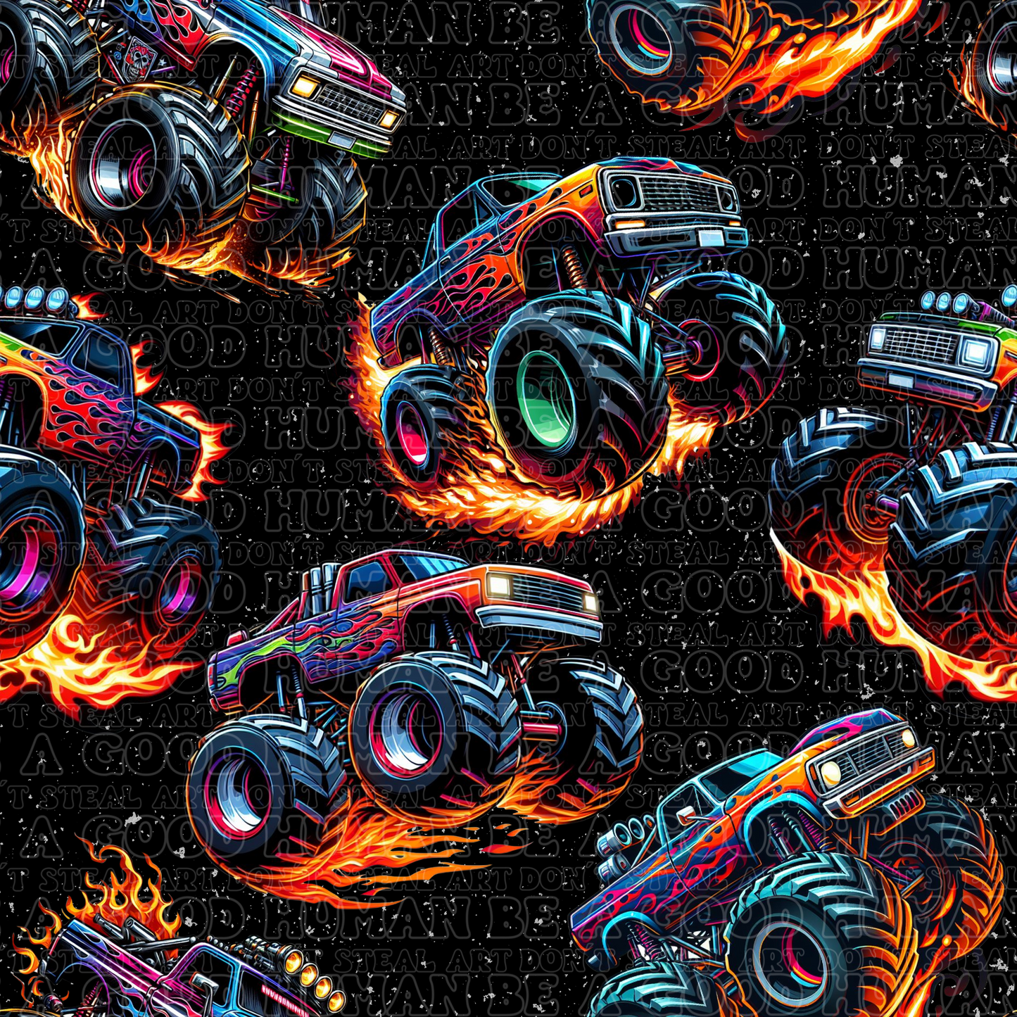 Monster Trucks flames 2