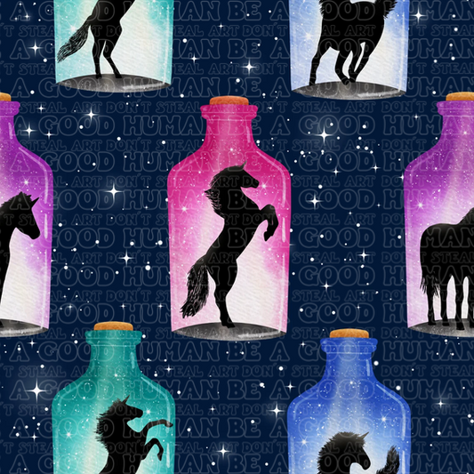 Farm animals horse bottles