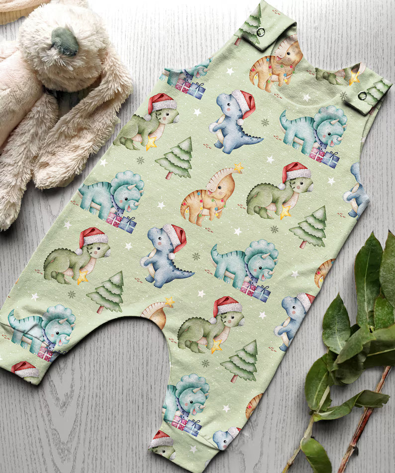 Christmas dinos green