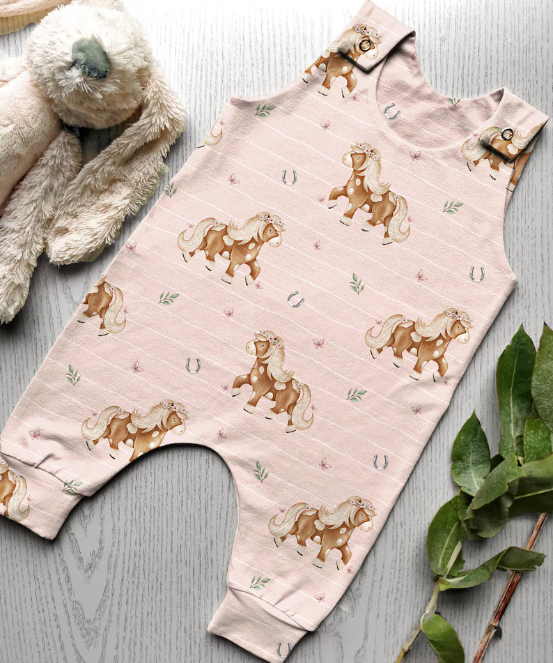 Farm animals horses pink