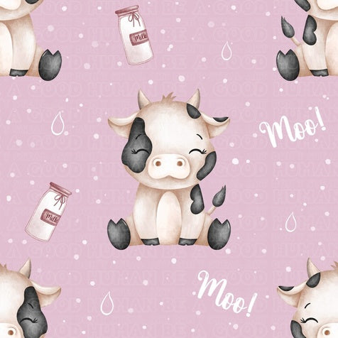 Farm animals cow pink