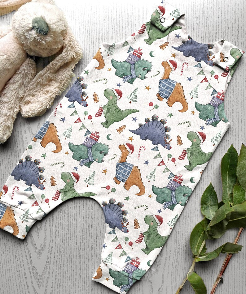 Christmas Dinos white