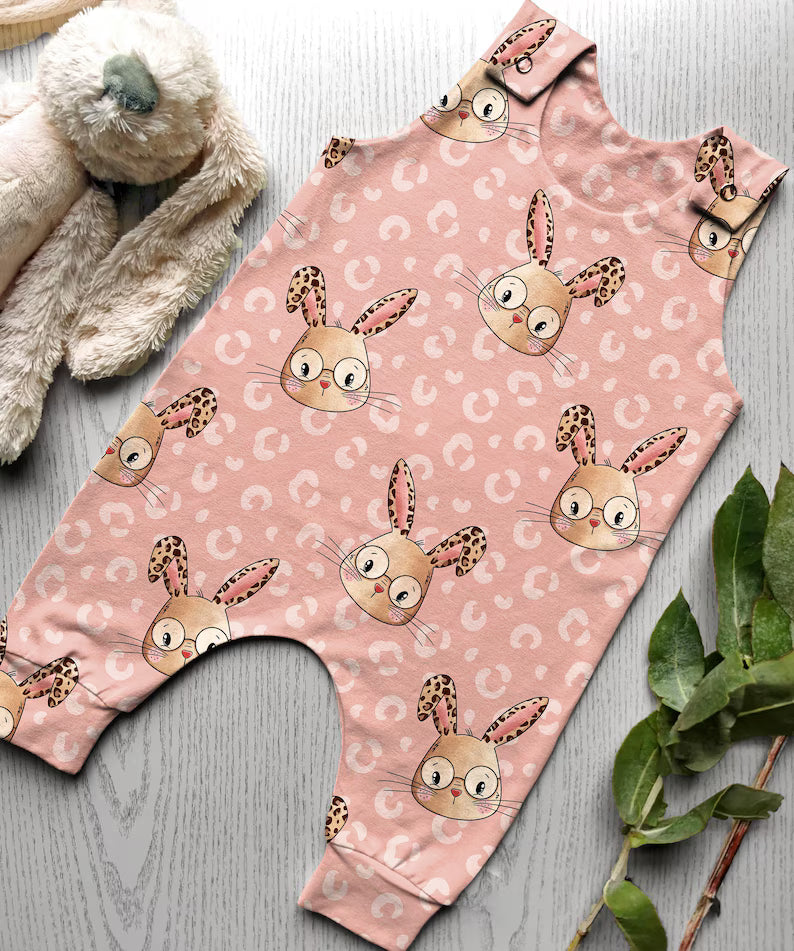 Animals bunny pink leopard