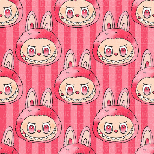 Labubu pink stripe